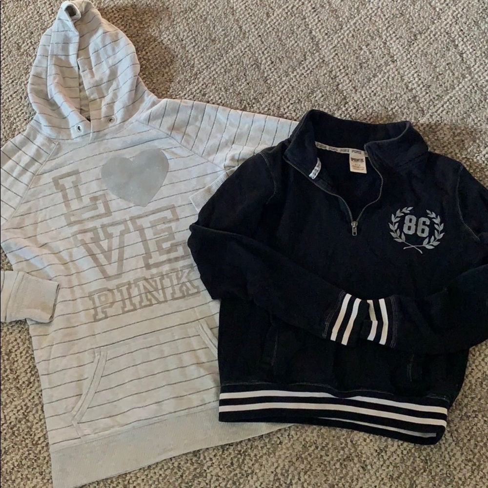 2 Size Small PINK sweatshirts